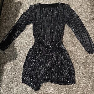 Torrid black Sequin Long Sleeve Party Dress
